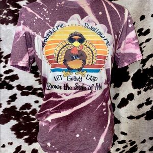 Thanksgiving bleached tee shirt.